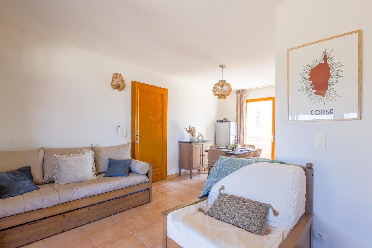 Capra Scorsa - Appt Vue Mer Et Piscine Partagee Belgodère Kültér fotó